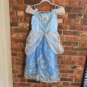 Disney girls Cinderella princess dress costume halloween blue M(7-8)